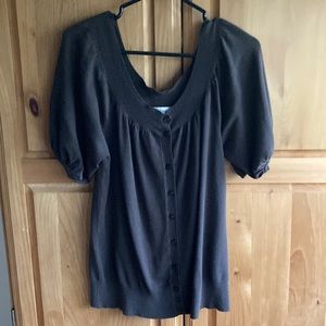 Ricki’s Short Puff Sleeve Sweater Brown